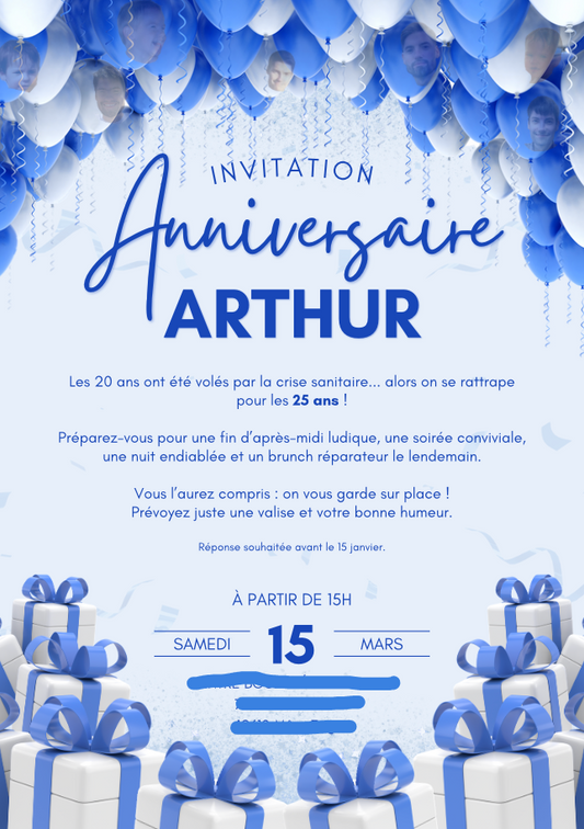 Invitation anniversaire