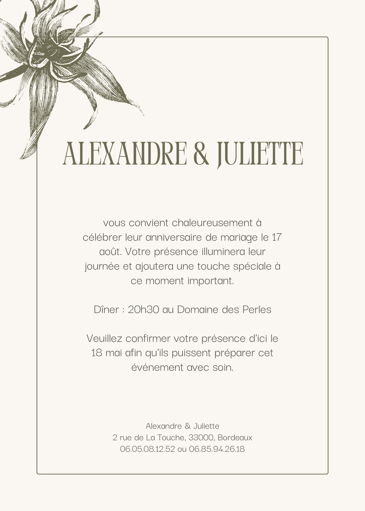 Invitation anniversaire
