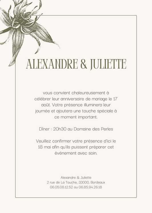 Invitation anniversaire