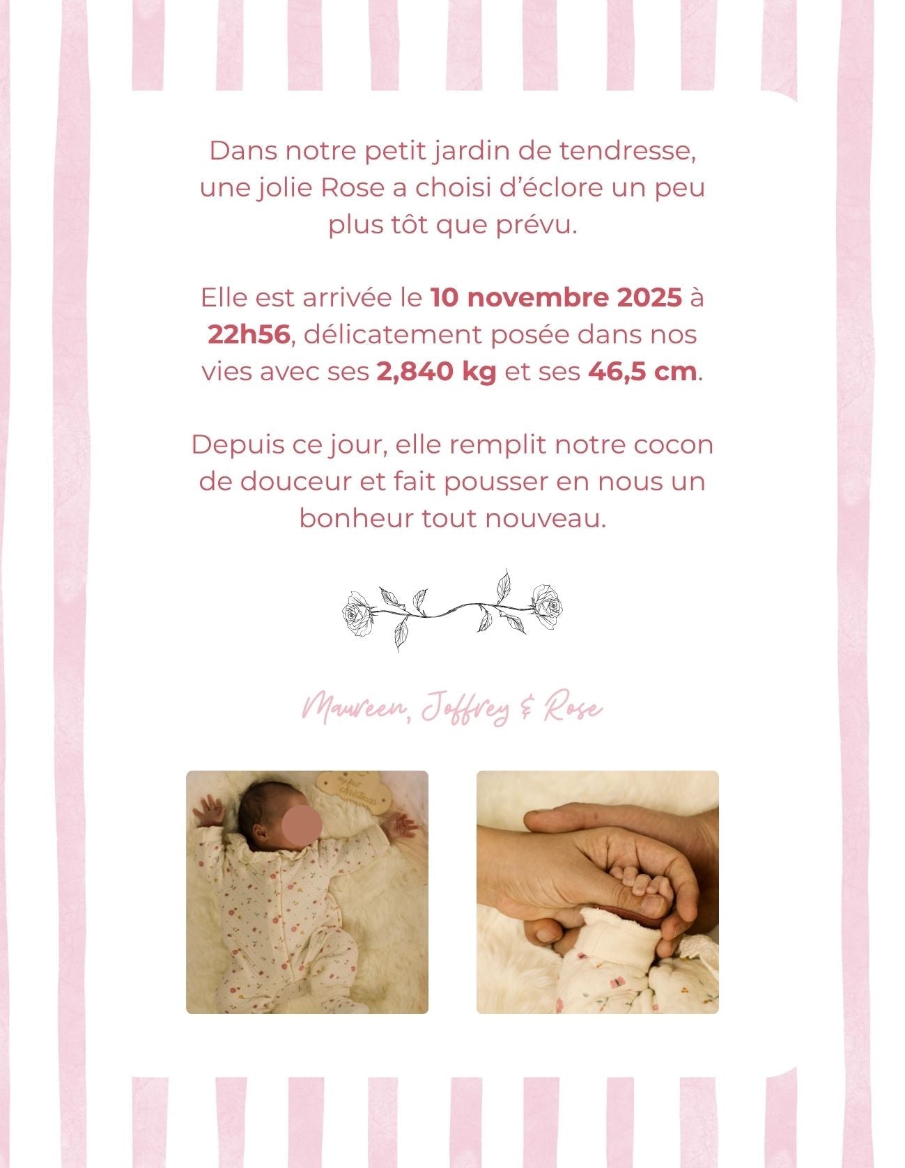 Faire-part de naissance