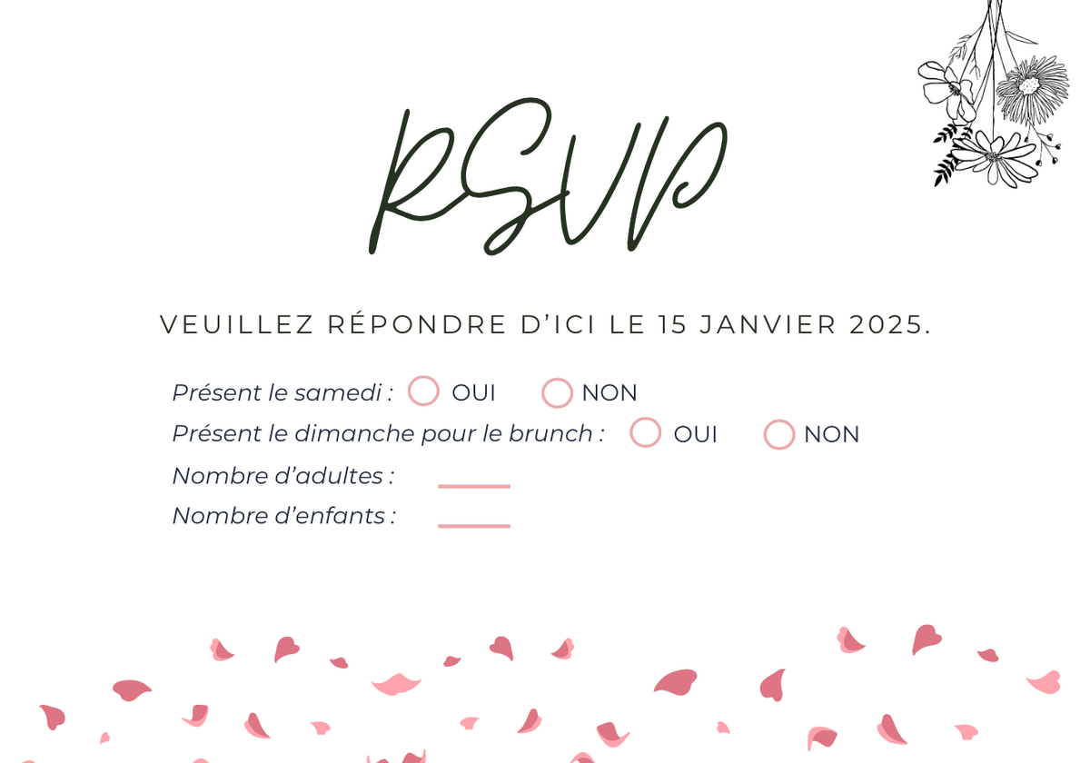 Faire-part de mariage