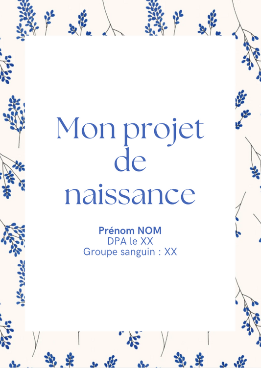 Projet de naissance personnalisable