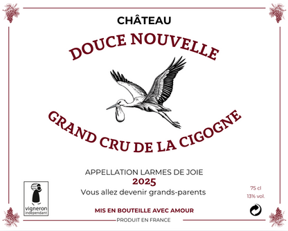 Étiquette bouteille - annonce naissance