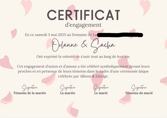 Certificat d'union