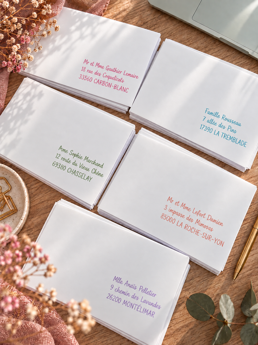 Adressage personnalisé de vos enveloppes