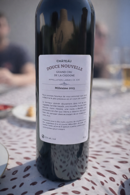 Étiquette bouteille - annonce naissance