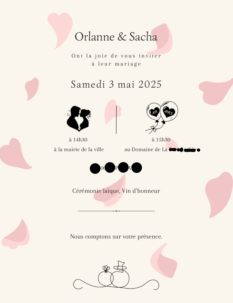 Faire-part de mariage