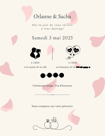 Faire-part de mariage