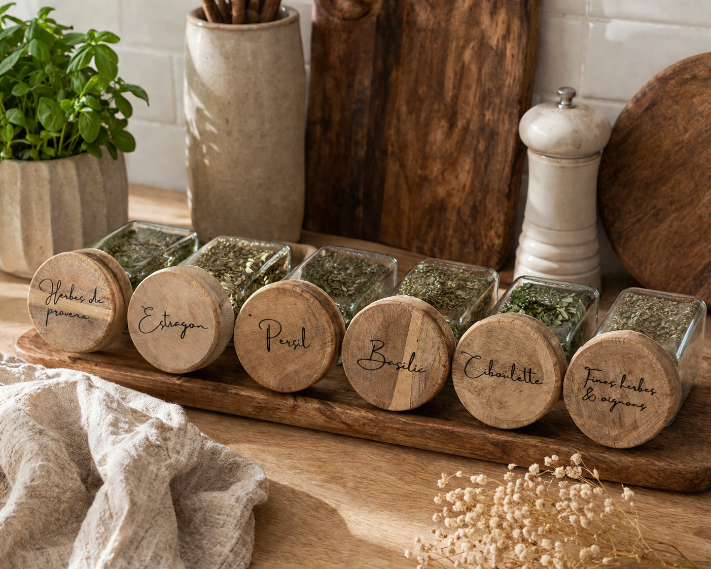 Étiquettes personnalisées pour pots à épices